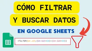 Cómo Filtrar y Buscar Datos en Google Sheets  (Fórmula FILTER)